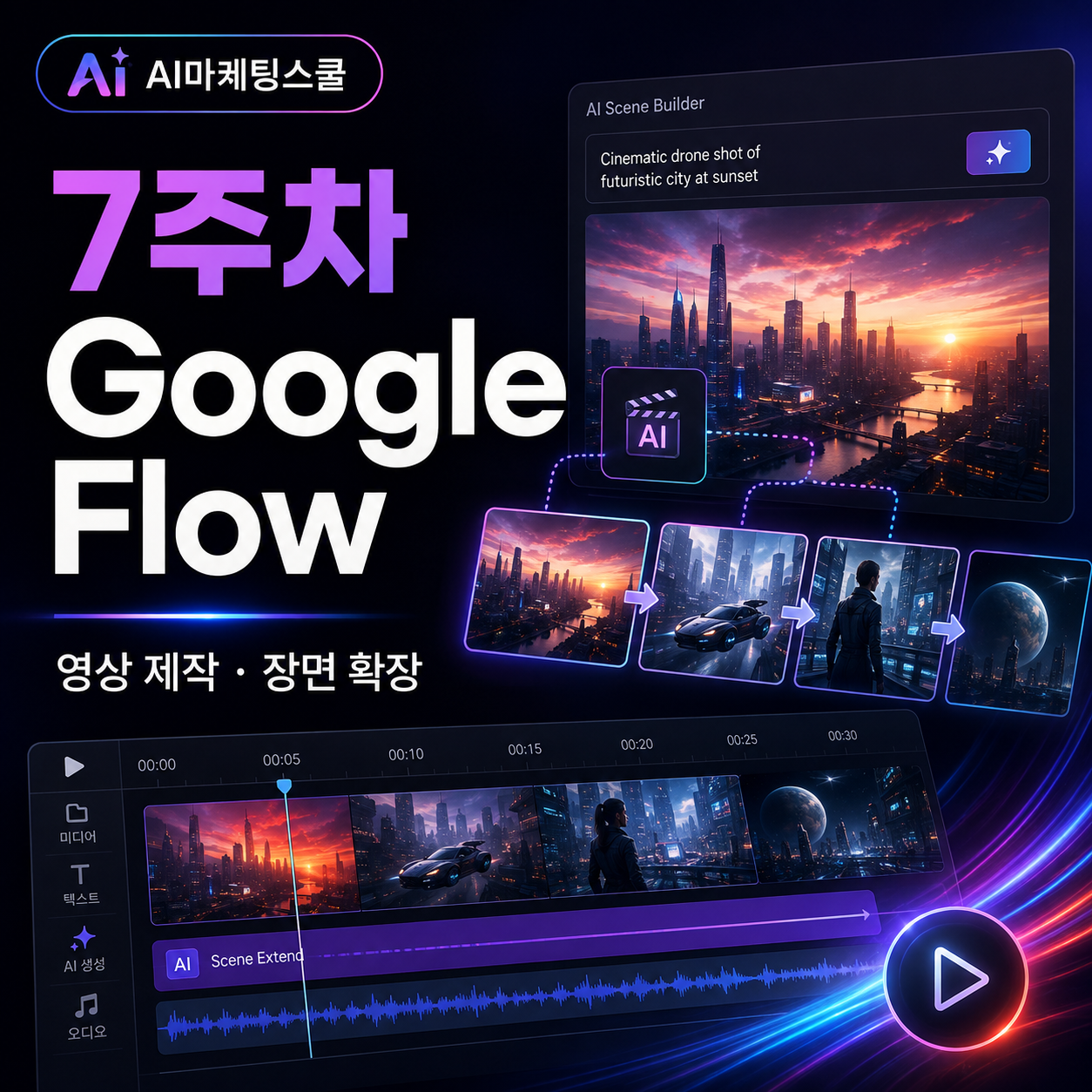AI마케팅스쿨 7주차 Google Flow 영상 제작 및 장면 확장 교육과정