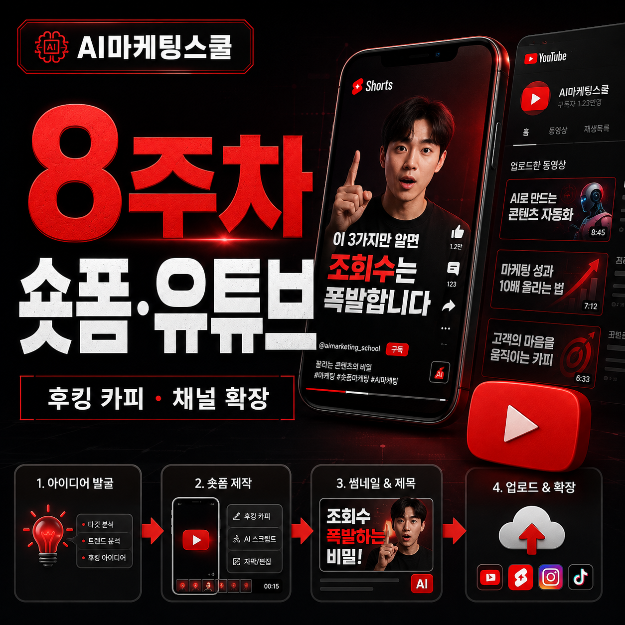 AI마케팅스쿨 8주차 숏폼 및 유튜브 마케팅 교육과정